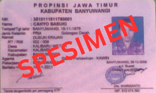 Contoh KTP SIAK